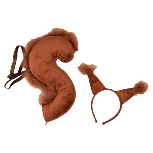 Freebily Kinder Tier Cosplay Kostüm Accessoires Eichhörnchen Haarreif Plüsch Schwanz Set Squirrel Cospaly Fasching Verkleidung Dunkelbraun One Size Freebily Kinder Tier Cosplay Kostüm Accessoires Eichhörnchen Haarreif Plüsch Schwanz Set Squirrel Cospaly Fasching Verkleidung Dunkelbraun One Size von Freebily