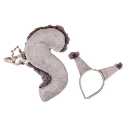 Freebily Kinder Tier Cosplay Kostüm Accessoires Eichhörnchen Haarreif Plüsch Schwanz Set Squirrel Cospaly Fasching Verkleidung Grau One Size Freebily Kinder Tier Cosplay Kostüm Accessoires Eichhörnchen Haarreif Plüsch Schwanz Set Squirrel Cospaly Fasching Verkleidung Grau One Size von Freebily