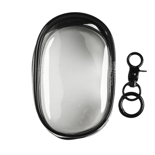 Freebily Klare Figurendisplaytasche mit Schlüsselring Tragbare Blind Box Organizer Hängendes Etui für Mini Figuren Black 10.5 * 6.5cm One Size von Freebily