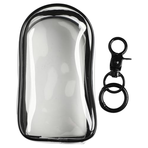 Freebily Klare Figurendisplaytasche mit Schlüsselring Tragbare Blind Box Organizer Hängendes Etui für Mini Figuren Black 17.2 * 11.5cm One Size von Freebily