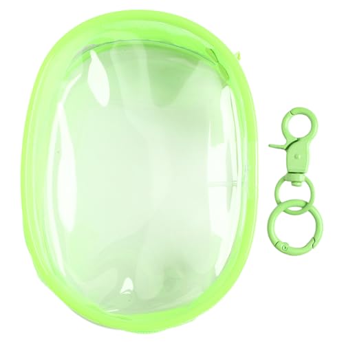 Freebily Klare Figurendisplaytasche mit Schlüsselring Tragbare Blind Box Organizer Hängendes Etui für Mini Figuren Light Green 10.5 * 6.5cm One Size von Freebily
