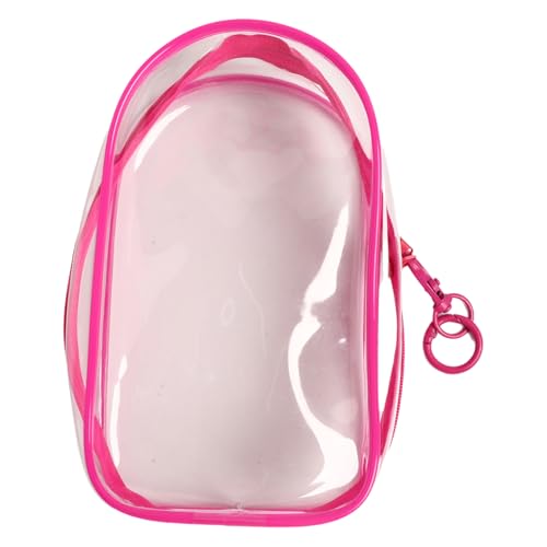 Freebily Klare Figurendisplaytasche mit Schlüsselring Tragbare Blind Box Organizer Hängendes Etui für Mini Figuren Rose Red 17.2 * 11.5cm One Size von Freebily