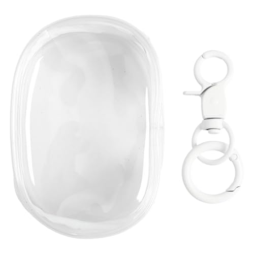 Freebily Klare Figurendisplaytasche mit Schlüsselring Tragbare Blind Box Organizer Hängendes Etui für Mini Figuren Transparent 13 * 10cm One Size von Freebily