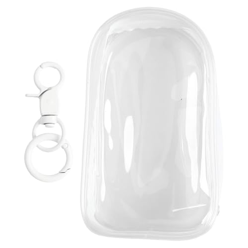 Freebily Klare Figurendisplaytasche mit Schlüsselring Tragbare Blind Box Organizer Hängendes Etui für Mini Figuren Transparent 17.2 * 11.5cm One Size von Freebily