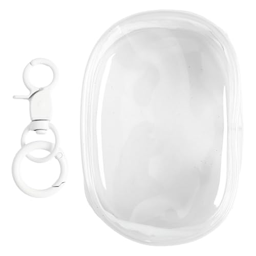 Freebily Klare Figurendisplaytasche mit Schlüsselring Tragbare Blind Box Organizer Hängendes Etui für Mini Figuren Transparent 18.5 * 11cm One Size von Freebily