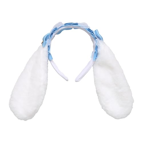 Freebily Lolita Hasenohren Stirnband Plüsche Ostern Kaninchenohren Haarreife Bunny Spitze Haarschmuck Kopfbedeckung Fasching Cosplay Blauer See One Size Freebily Lolita Hasenohren Stirnband Plüsche Ostern Kaninchenohren Haarreife Bunny Spitze Haarschmuck Kopfbedeckung Fasching Cosplay Blauer See One Size von Freebily