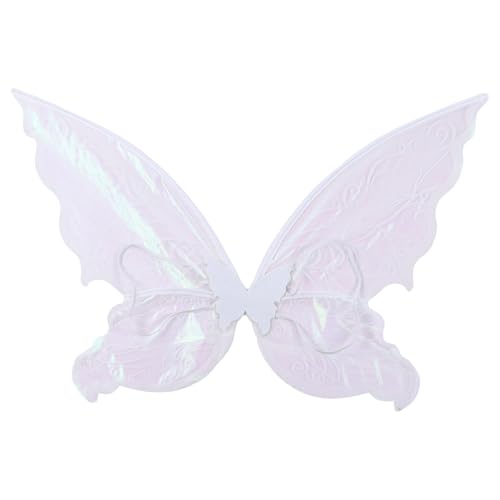 Freebily Mädchen Damen Feenflügel Set Bunt Glitzer Schmetterlingsflügel mit Elfenohren Kranz Feenstab Zauberwelt Elfen Cosplay Weihnachten Weiß Flügel One Size Freebily Mädchen Damen Feenflügel Set Bunt Glitzer Schmetterlingsflügel mit Elfenohren Kranz Feenstab Zauberwelt Elfen Cosplay Weihnachten Weiß Flügel One Size von Freebily