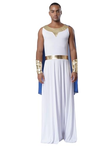 Freebily Männer Griechisches Kostüm Römisches Grieche Gott Toga Ärmellos Robe Metallic Manschette Set Herren Halloween Fasching Kostüm Freebily Männer Griechisches Kostüm Römisches Grieche Gott Toga Ärmellos Robe Metallic Manschette Set Herren Halloween Fasching Kostüm von Freebily