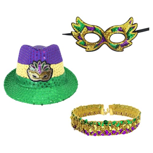 Freebily Mardi Gras Kostümzubehör Feder Stirnband Pailletten Glitzer Haarband Für Maskerade 1920er Karnevalsparty Typ C Einheitsgröße von Freebily