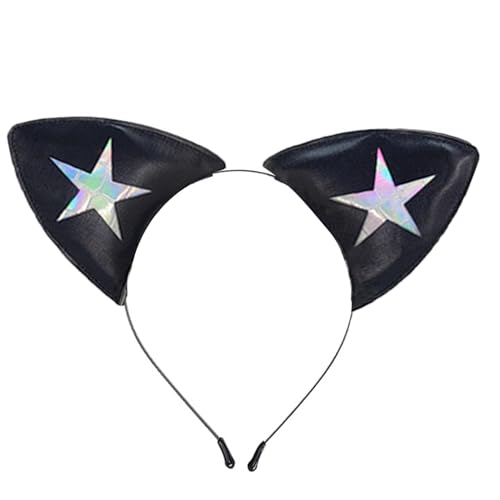 Freebily Pelzige Katze Wolf Fuchsohren Stirnband Halloween Kopfbedeckung Cosplay Kostüm Party für Frauen Mädchen Stern One Size Freebily Pelzige Katze Wolf Fuchsohren Stirnband Halloween Kopfbedeckung Cosplay Kostüm Party für Frauen Mädchen Stern One Size von Freebily