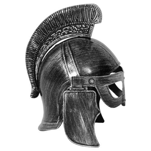 Freebily Retro-Templerritterhelm Mittelalterlicher Kreuzritter-Kostümhelm Halloween-Cosplay-Kopfbedeckung Silber A Einheitsgröße von Freebily