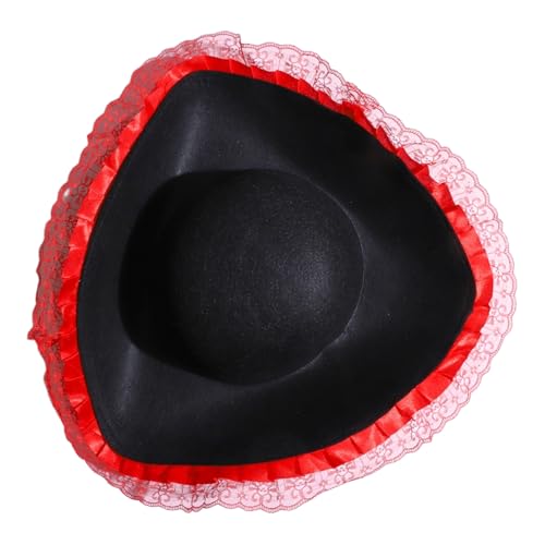 Freebily Spitze Edge Pirate Hat Tricorn Filz Hüte für Halloween Cosplay Themenparty Rot Einheitsgröße Freebily Spitze Edge Pirate Hat Tricorn Filz Hüte für Halloween Cosplay Themenparty Rot Einheitsgröße von Freebily