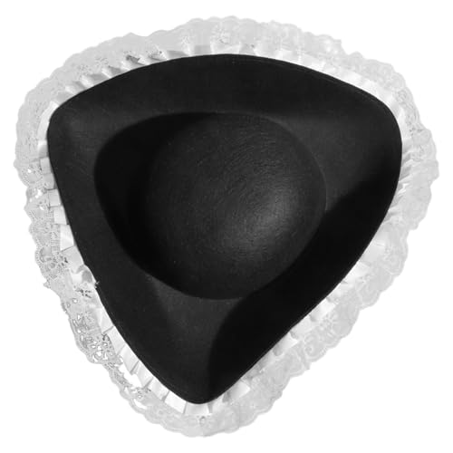 Freebily Spitze Edge Pirate Hat Tricorn Filz Hüte für Halloween Cosplay Themenparty Weiß Einheitsgröße Freebily Spitze Edge Pirate Hat Tricorn Filz Hüte für Halloween Cosplay Themenparty Weiß Einheitsgröße von Freebily
