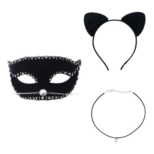 Freebily Tassels Maskerade Maske Glittered Half Face Mask mit Stirnband Choker Party Fancy Dress Typ C One Size Freebily Tassels Maskerade Maske Glittered Half Face Mask mit Stirnband Choker Party Fancy Dress Typ C One Size von Freebily