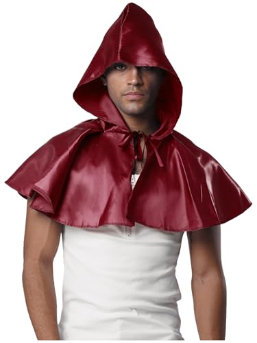 Freebily Unisex Erwachsene Mittelalterliche Kuttenkapuze Renaissance HalloweenKapuze Umhang Kurz Für Herren Damen Burgundy Einheitsgröße Freebily Unisex Erwachsene Mittelalterliche Kuttenkapuze Renaissance HalloweenKapuze Umhang Kurz Für Herren Damen Burgundy Einheitsgröße von Freebily