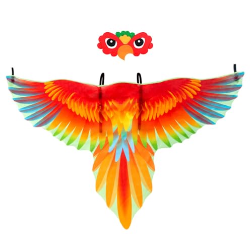 Freebily Vogelkostüm Adlerflügel Umhang Papagei Eule Falke Vogelmaske Verkleidung Halloween Partyartikel Rot Einheitsgröße Freebily Vogelkostüm Adlerflügel Umhang Papagei Eule Falke Vogelmaske Verkleidung Halloween Partyartikel Rot Einheitsgröße von Freebily