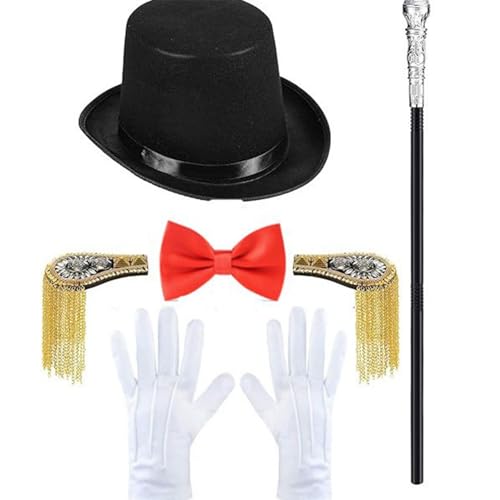 Freebily Zirkusdirektor Kostüm Ringmaster Erwachsene Löwenbändiger Set Für Halloween Cosplay Zirkus Showman Party Typ B Einheitsgröße von Freebily