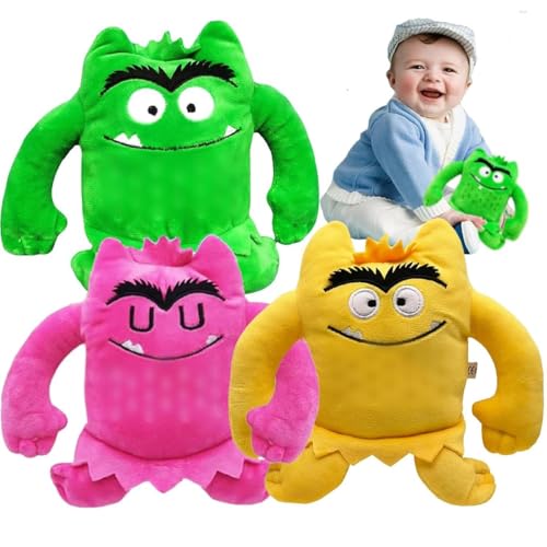 Colourful Monster Plush Toy, 3 Monster of Feelings, Colour Monster Figures, Plush Toy, Educational Game for Emotional Learning for Children, Children's Decoration for Children, Girls and Boy Colourful Monster Plush Toy, 3 Monster of Feelings, Colour Monster Figures, Plush Toy, Educational Game for Emotional Learning for Children, Children's Decoration for Children, Girls and Boy von Freefire