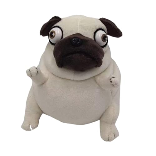 Cute Pug Plush Toy, Soft Cuddly Stuffed Toy for Children, Dog Friends and Unique Gift for Pug Lovers and Birthdays (2 Pieces) von Freefire