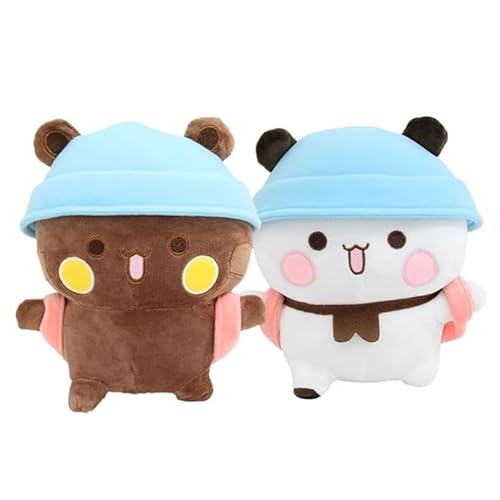 Freefire Cuddly Toy, 2 Pieces Dudu Bubu Plush Toy, Bubu Dudu Panda Bear Cuddly Toy Cushion, Charming Soft Plush Toy Cushion, Cute Plushies Bear Panda for Children's Gift von Freefire