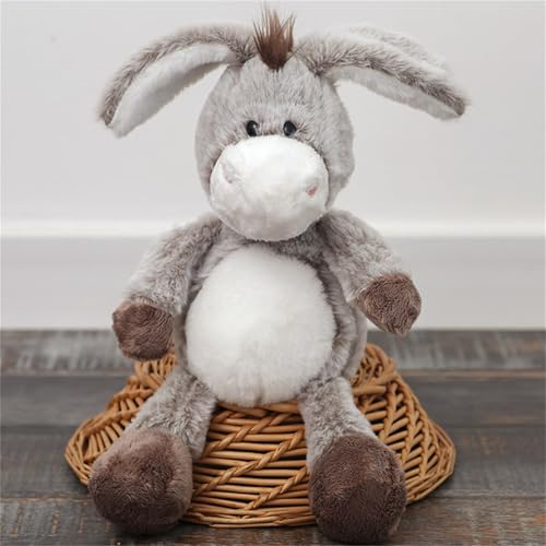 Freefire Donkey Doll, The Little Donkey, Standing Cuddly Toy Donkey, Cute Hanging Donkey Doll, Lifelike Soft Toy Made of Soft Plush for Cuddling and Playing (Grey, 32 cm) von Freefire