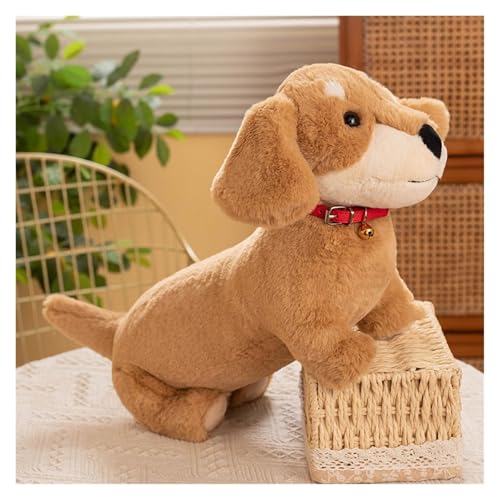 Freefire Hundepuppe zum Anziehen Kuscheltier, Niedliches Dachshund Plüschtier Stofftier Realistisches Plüsch Mädchen und Jungen(42cm) von Freefire