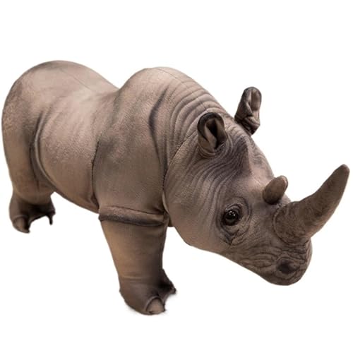 Freefire Nashorn Plüschtier, Realistisches Weiches Stofftier Wildtier Nashorn Plüschtier for Die Heimdekoration Geschenk for Kinder(45cm) von Freefire