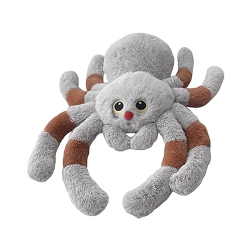 Freefire Spinne Stofftier Kuscheltier Plüschtier Niedliches Grau Spinne Wurfkissen Kuscheltiere Geschenk für Erwachsene Und Kinder Halloween (30cm) von Freefire