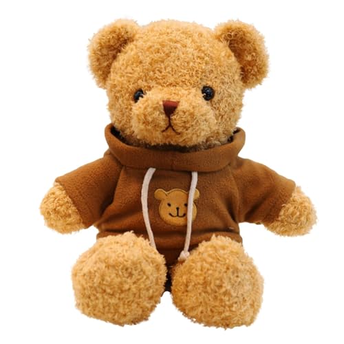 Freefire Weiches Fell mit Kapuze Tatzendruck Plüschtier Kuscheltier Stofftier Geschenk (Kaffeefarbe,30cm) ﻿ von Freefire