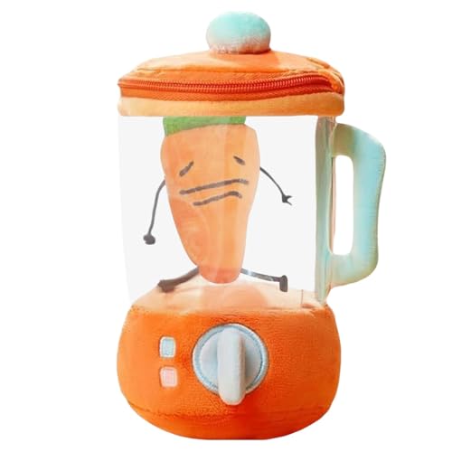 Karottensaftpresse Plüsch,Spaß Simulation Karottenmixer-Spielzeug 15cm Karotte Entsafter Plüschtier Kuscheltiere Kreativer Karottenpuppen Stofftier mit Kordelzug für Kinder Erwachsene von Freefire