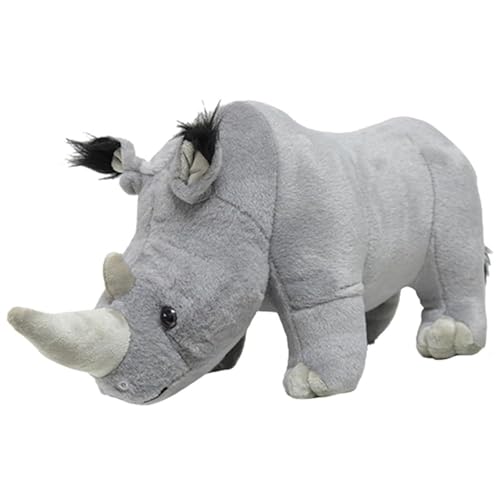 Kuscheltier Nashorn Plüschtier 30 cm Realistisches Plusch Nashorn Spielzeug Puppen Weiche Flauschige Wurfkissen Kinder Stofftier Geschenke von Freefire
