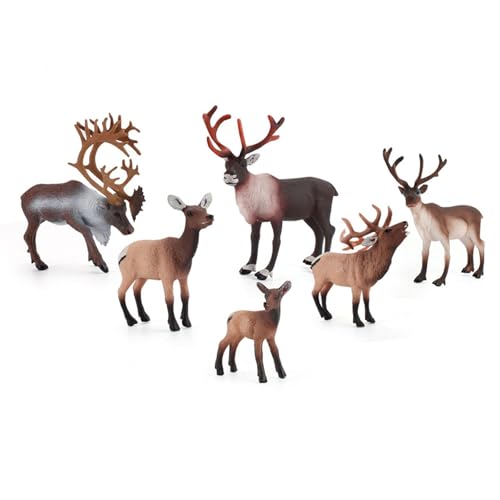 Tierfiguren, 6 Stück, realistisches Rentier-Action-Modell, Wissenschaftsprojekt, Lernspielzeug, Geburtstagsgeschenk, Kuchenaufsatz für Kinder Tierfiguren, 6 Stück, realistisches Rentier-Action-Modell, Wissenschaftsprojekt, Lernspielzeug, Geburtstagsgeschenk, Kuchenaufsatz für Kinder von Freefire