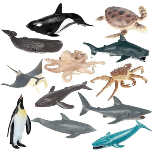 Tierfiguren 12 STK. Realistische Kunststoff Meerestiere Figuren Set Hai-Spielzeug, Badespielzeug, Lernen Pädagogisches Spielzeug, Geburtstag Geschenk Ostereier für Kinder Tierfiguren 12 STK. Realistische Kunststoff Meerestiere Figuren Set Hai-Spielzeug, Badespielzeug, Lernen Pädagogisches Spielzeug, Geburtstag Geschenk Ostereier für Kinder von Freefire