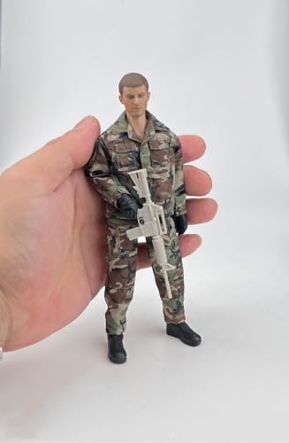 1/12 Skala Männliche Kleidung, Männliche Kampfuniform Camo Shirt Hose Outfit Kleidung für 6inch Soldat Action Figur Körper von Fremego