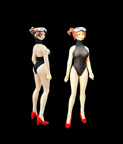 1/12 Skala Weibliche Kleidung, Weibliche Stretch Jumpsuit Bodysuit Kleidung für 6inch Action Figur Körper (Schwarz) von Fremego