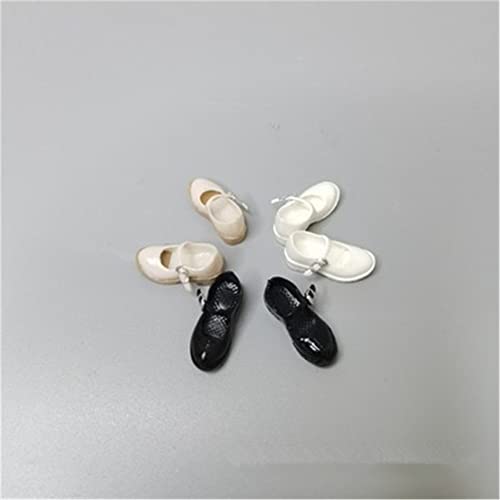 1/12 Skala Weibliche Schuhe, Student Lederschuhe Flache Schuhe Accessoire für 6inch PH TBL JO Action Figur Körper (Beige) von Fremego