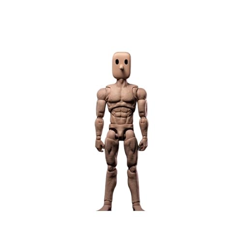 1/12 Skala männliche Action Figur, 6inch Super Flexible Starke Muskulöse Figur Körper Notaman Square Head Miniatur Actionfigur (NT-01 Starker muskulöser Körper) von Fremego
