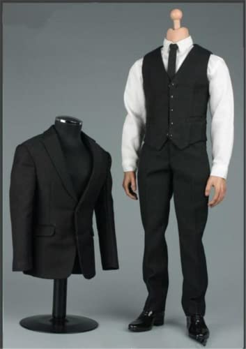 1/6 Maßstab Männlich Kleidung, Männlicher Agent Anzug Mantel Hose Kostüm Outfit Kleidung für 12inches Soldat Action Figur Körper (I) von Fremego