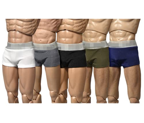 1/6 Maßstab Männlich Kleidung,Männer Unterwäsche Höschen Unterhosen Slips Kleidung für 12 Zoll Männliche Action Figur Körper (Weiß) von Fremego