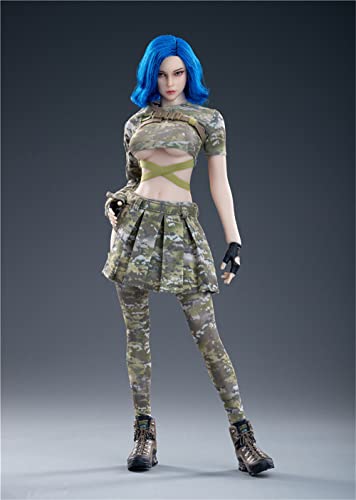 1/6 Maßstab Weibliche Kleidung,Armed Girl Serie Camo T-Shirt Faltenrock Leggings Kostüm Outfit Kleidung für 12inch Weibliche PH TBL JO Action Figur (C) von Fremego