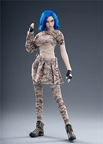 1/6 Maßstab Weibliche Kleidung,Armed Girl Serie Camo T-Shirt Faltenrock Leggings Kostüm Outfit Kleidung für 12inch Weibliche PH TBL JO Action Figur (FG091B) von Fremego