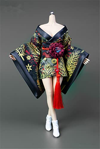 1/6 Maßstab Weibliche Kleidung,Japanischer Kimono Bademantel Kleid Kostüm Kleidung für 12 Zoll PH TBL JO Action Figur Körper (A-Kurz Version) von Fremego