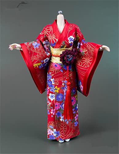 1/6 Maßstab Weibliche Kleidung,Japanischer Kimono Bademantel Kleid Kostüm Kleidung für 12 Zoll PH TBL JO Action Figur Körper (C-Lange Version) von Fremego