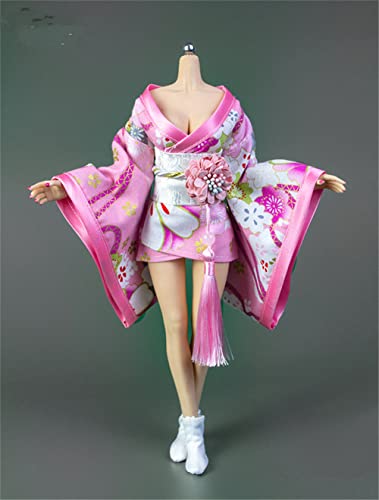 1/6 Maßstab Weibliche Kleidung,Japanischer Kimono Bademantel Kleid Kostüm Kleidung für 12 Zoll PH TBL JO Action Figur Körper (E-Kurz Version) von Fremego