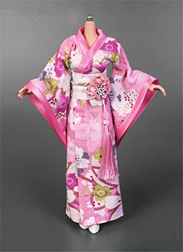 1/6 Maßstab Weibliche Kleidung,Japanischer Kimono Bademantel Kleid Kostüm Kleidung für 12 Zoll PH TBL JO Action Figur Körper (E-Lange Version) von Fremego
