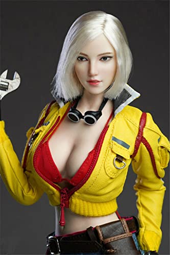 1/6 Maßstab Weibliche Kopf Skulptur,Asiatisches Mädchen blasser Haut Kopf geschnitzt für 12inch weibliche Action Figur Körper(A) von Fremego