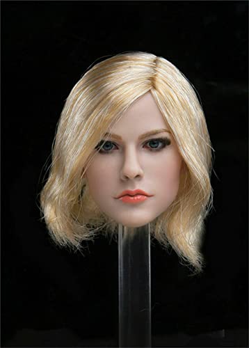 1/6 Maßstab Weibliche Kopf Skulptur,Europäisches Mädchen Blonde Hair Kopf Geschnitzt Head Sculpt für 12 Zoll Action Figur Körper (Kurzes Haar) von Fremego