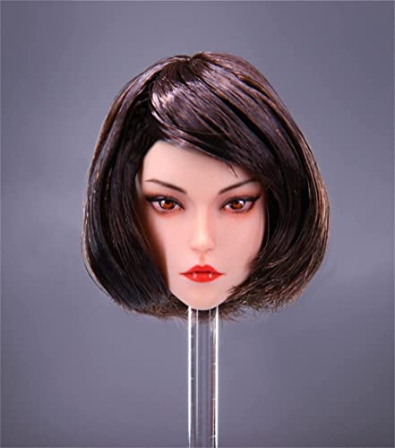 1/6 Maßstab Weibliche Kopf Skulptur,Weibliche Suntan Skin Kopf Geschnitzt für 12 Zoll PH TBL JO Action Figur Körper (B) von Fremego