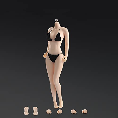 1/6 Maßstab Weiblicher Körper,12inch Asian Girl Type Seamless Figure Körper Super Flexible Große Büste Miniatur Action Figur (Blasse Haut AB001W) von Fremego