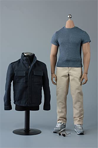 1/6 Skala Männlich Kleidung,Herren Retro Lederanzug Jacke Kostüm Kleidung für 12 Zoll Männlich PH TBL JO Action Figur Körper (Arbeits Jacke Version) von Fremego